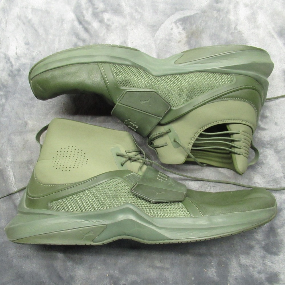 Puma Fenty by Rihanna Shoes Mens 13 Cypress Green Hi Top Sneakers Basketball Gym - Picture 7 of 14